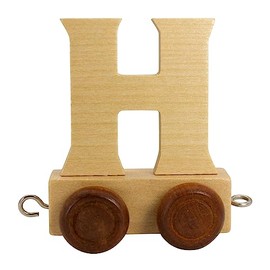 Wooden Train Letters Train Train Train Train Train Wagon A-Z H each approx. 5.5 cm, name of your choice.