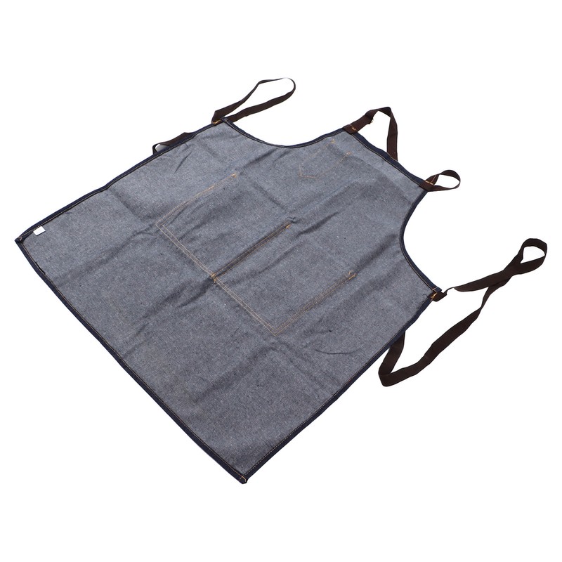 Denim Apron Abrasion Resistant Washable Chef Apron Adjustable Stylish Kitchen