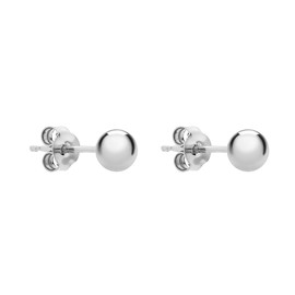 18 ct White Gold Ball Stud Earrings of 6 mm