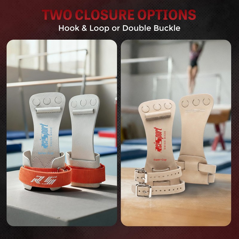 Reisport High Bar Gymnastics Grips for Men - Premium Leather
