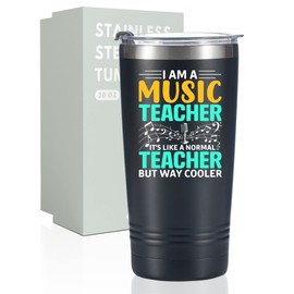 Onebttl Music Teacher Gifts Tumbler for Women & Men, 20oz Stainless Steel Mug with Lid & Straw for Teacher Appreciation Day, Christmas, Retirement - Way Cooler
