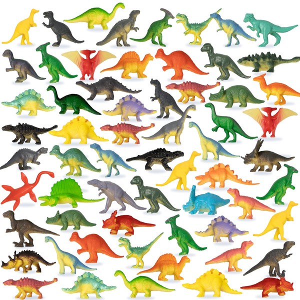 OuMuaMua Dinosaur Toys, Plastic Mini Dinosaur Figures Toys Set, Dinosaur