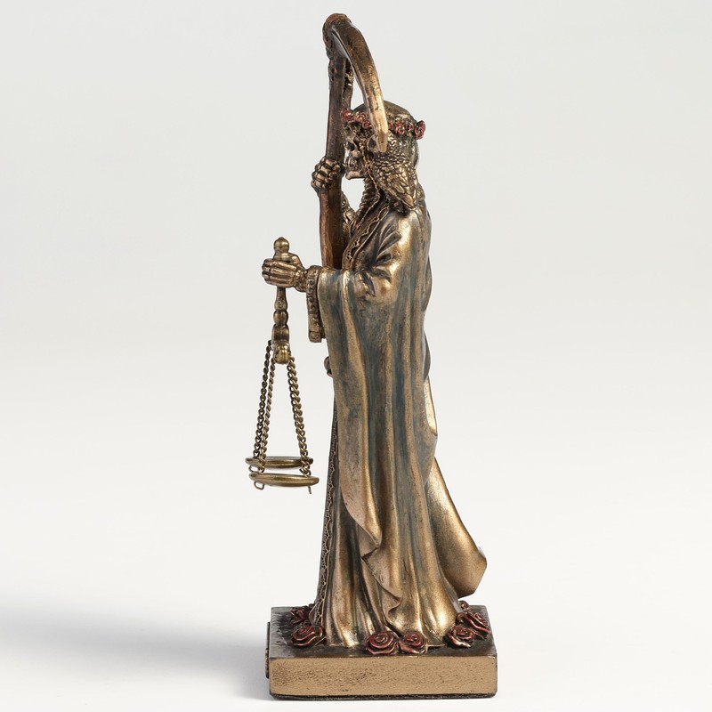Veronese Design 4 1/4 Santa Muerte Holding Scythe and Scale