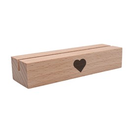 Interluxe Card Holder – Heart Motif Black – Greeting Card Holder Photo Holder Card Stand Table Card Holder Made of Wood