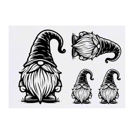 Azeeda 4 x 'Gonk Gnom' Temporäre Tattoos - Wasserfest, Hautfreundlich & Ungiftig · Transfers in Verschiedenen Größen (TO00079776)