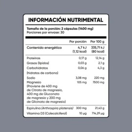 Vitaminas A Base De Magnesio Multiblue 120 Cápsulas Sabor Sin Sabor                                                                                   