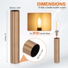 PATIKIL 5" Tall Candle Covers Sleeves, 10Pcs Metal E12 Chandelier