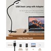 Clip on Lamp,5 Colors+10 Brightness LED Desk Lamp with Clamp,550lm