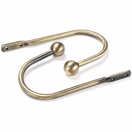 Curtain Holdbacks 2pcs, Brass Curtain Hold Backs Metal Tie Backs for Curtains U-Shaped Hook Wall Mouted Decorative Accessories for Bedroom