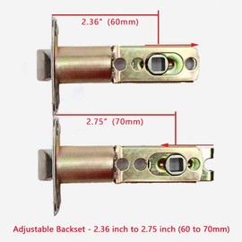 JIANLEI Door Lever Entry with 3 Keys,45° Door Opening, Three-bar Handle Lock,Reversible for Right & Left Side, for Bedroom or Front Door (Curved Handle-Black-Privacy)