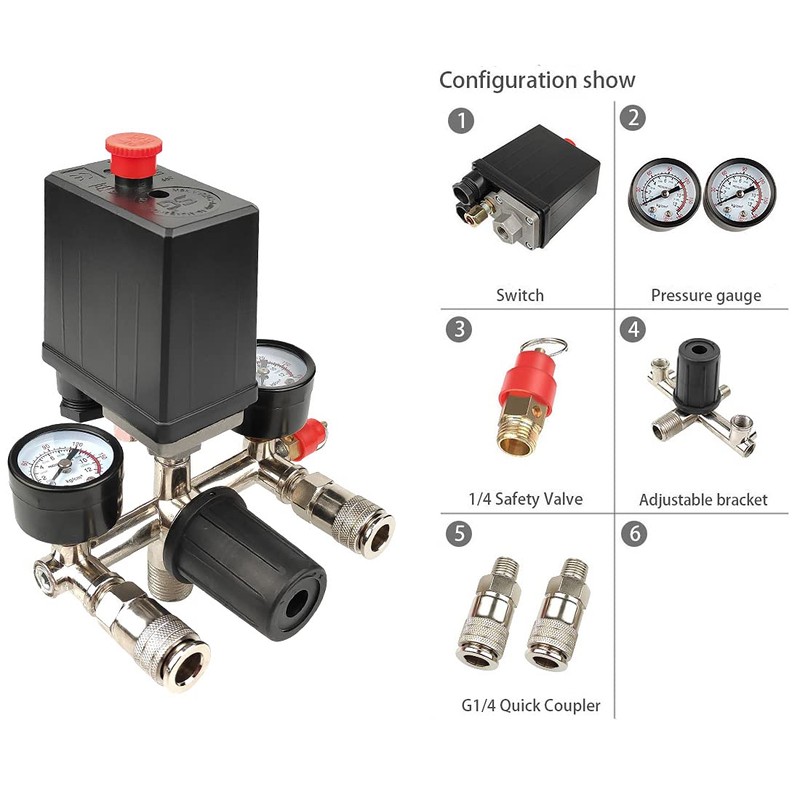 Air Compressor Pressure Switch Pressure Switch with Regulator Control Valve