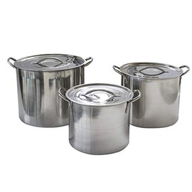 Amerihome STP3 Stainless Steel Stock Pot Set44; Silver - 6 Piece
