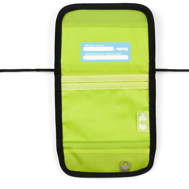 ergobag Neck pouch, change compartment, viewing window, Alarm Bear Riding