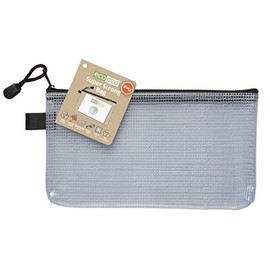 eco-eco Small 95% Recycled Super Strong Bag Clear Mesh Tuff Case + Zip