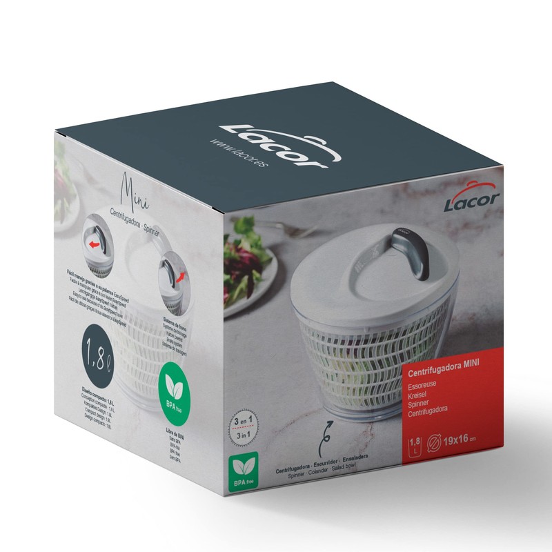 Lacor 61400 Mini Spinner with High Speed, EasySpeed System, 3