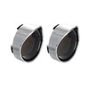 NTHREEAUTO Smoked Bullet Turn Signal Light Lens Cover with Chrome