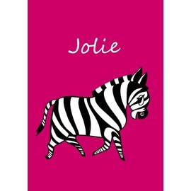 Jolie: personalisiertes Malbuch / Notizbuch / Tagebuch - Zebra - A4 - blanko