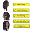 RUISIMEI Training Head 100% Real Hair Cosmetology Mannequin Head Mannequin