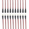 DIANN 10 Pairs DC Power Plug Pigtail Cable 2.1mm x