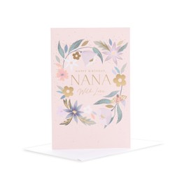 UK Greetings | Birthday Card for Nana | Happy Birthday Gifts | Her, Girls, Women | With Love Design | With Envelope | 143 x 216 mm