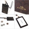 Coach Card Case, Outlet, Signature, Canvas, Lanyard, ID Case, Card