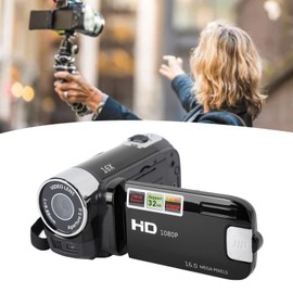 HD Video Camera 4K 48MP Vlogging Camera 16x Digital Zoom 4K DV Camera Camera, 2.7in TFT Rotatable Screen, 48MP, Built in Speakers (Black)