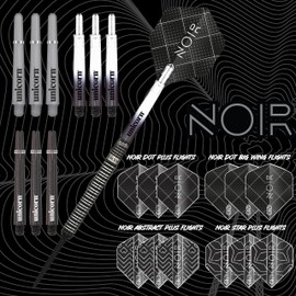 Unicorn Darts Noir - Gary Anderson 90 Percent Tungsten Dart, Black, 27 g