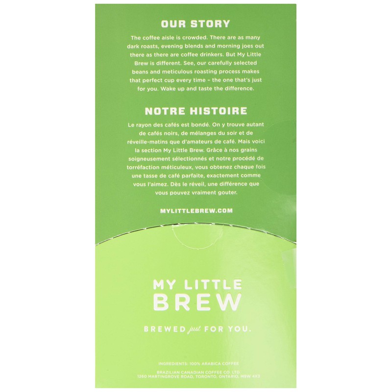 My Little Brew - Natural Decaf, Single Serve K-cup Pod,