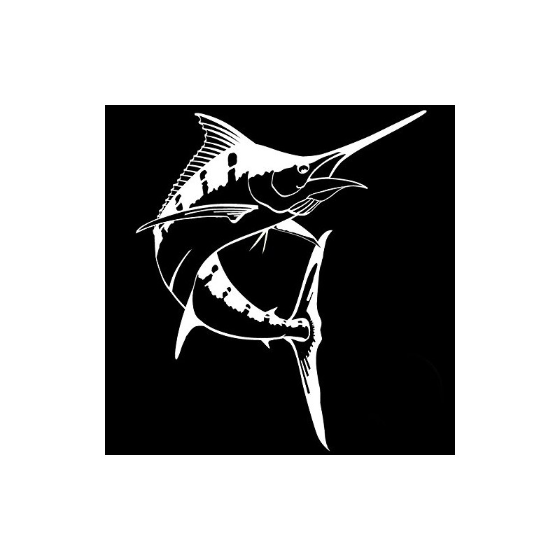 Blue Marlin Decal, Marlin Sticker, World Record Billfish Bumper Sticker