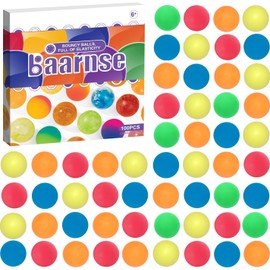 Baarnse 100PCS Frosted Small Bouncy Balls Bulk with Gift Box Mixed Colors Mini Bounce Bouncy Balls for Kids Party Favors, Carnival Prizes, Birthdays Gift, Easter Gifts (18 mm/ 0.71 Inch)