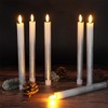 Eldnacele Flameless White Taper Candles with Remote Control Battery Operate