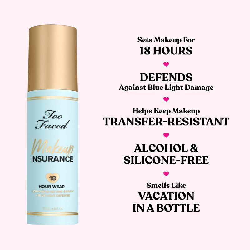 Too Faced Makeup Insurance Setting Spray | Hydrating, Long Lasting,