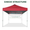JANCANOPY Red Commercial Replacement Canopy Top for 10x10 Straight Leg