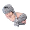 Matissa Neugeborene Fotografie Prop Baby Kostüm niedlich Crochet Strickmütze Cap Mädchen Jungen Windel Schuhe