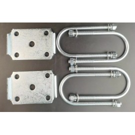 espeedpro21 Trailer U bolt kit Fits for 5200-7000lbs 3" Round Axle 7" long 1/2" dia Zinc