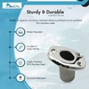MARINE CITY Deck Flush Base Flag Socket, 316 Stainless Steel,