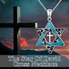 SHAOAN 925 Sterling Silver Star of David Turquoise Necklace for