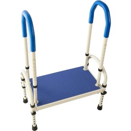 Unbranded Heavy Duty Adjustable Bed Step Stool with Handles for Adults