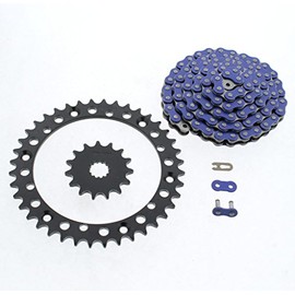 01-05 fits Yamaha YFM660 660 Raptor Blue Non O-Ring Chain & Black Sprocket 15/40 96L