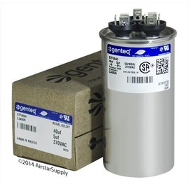 GE Z97F9849 - 40 + 5 uf MFD 370 Volt VAC Genteq Replacement Round Dual Run Capacitor