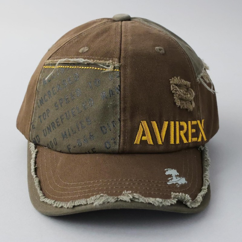 Avilex Ripped Remake Low Cap, 6 Panels, Full Cap, Baseball