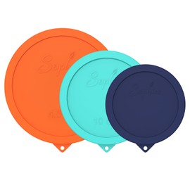 SOPHICO Silicone Replacement Lids for Pyrex Sculpted Glass & Tinted Glass Bowls Mixing Bowls（3 size）Container not included