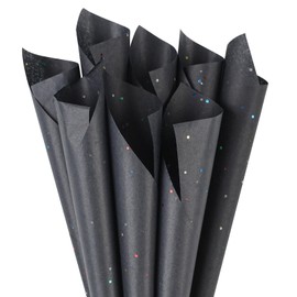 Phinus 30 Sheets Gift Bag Tissue Paper, 20 x 14 Inch Tissue Paper for Gift Bags, Black Glitter Tissue Paper for Gift Wrap, Pack Bags, Filler Flower, DIY Project, Art Crafts, Birthday Wedding Decor