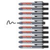 edding 12 Retract whiteboard Marker - Black - 10 whiteboard