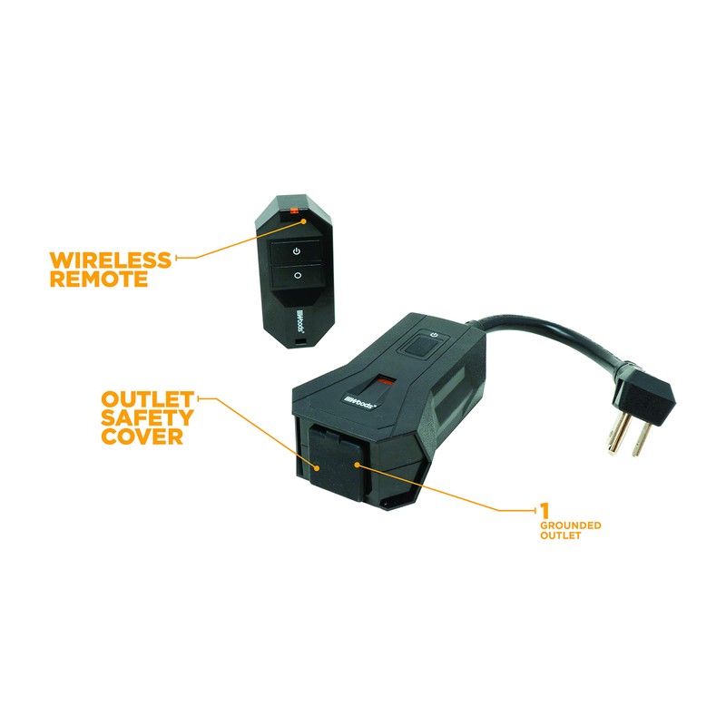 Woods 50125WD Outdoor Indoor Wireless Remote Control Outlet Kit, Electrical