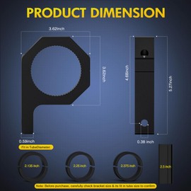 Nilight 2PCS Roll Bar Clamps Mounting Brackets LED Light Mount Clamps Tube Light Mounts Fit on 2.135" 2.25" 2.375" 2.5” Bull Bars Roof Racks Roll Cages for ATV UTV Truck