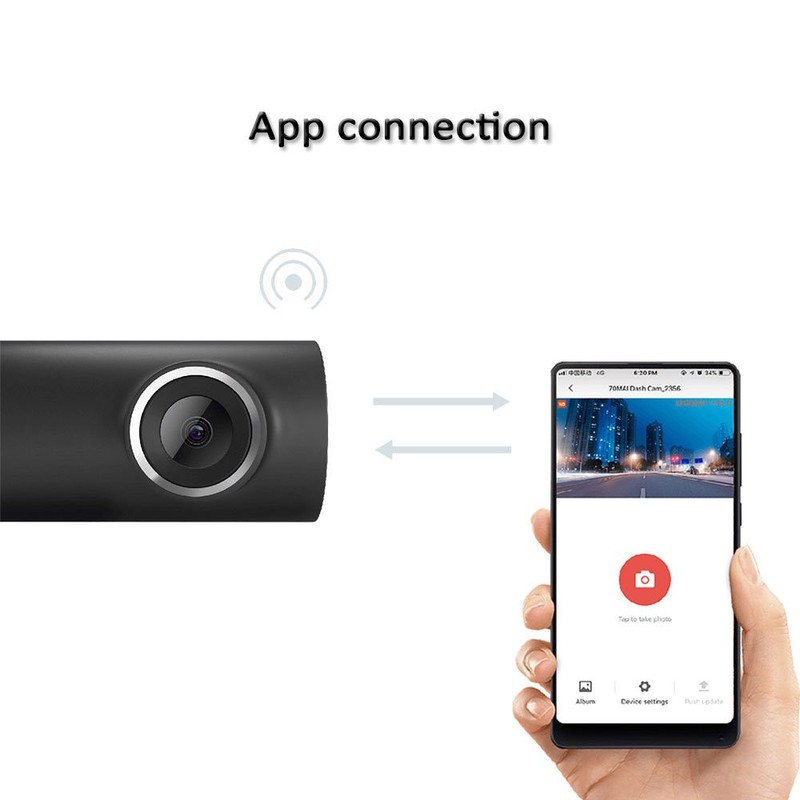 70mai English Voice Control Car Dash Cam, 1080P Full HD