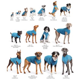 Gold Paw Duluth Double Fleece Dog Coat Pullover – Soft, Warm Dog Clothes, 4-Way Stretch Pet Sweater – Machine Washable, All-Season, Blue Plaid/Navy, Size 8