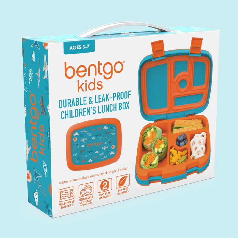 Bentgo Kids Prints Leak-Proof, 5-Compartment Bento-Style Kids Lunch Box -