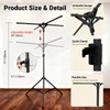 Heavy Duty Metal Shopping Bag Rack - Adjustable Height 51"to